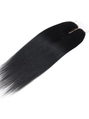 Upgrade 4x0.75 T Part Closure Black Yaki Human Hair Closure