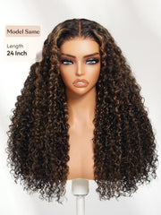 Bye-Bye Knots Wig 7x5 Lace Balayage Highlights Jerry Curly Wig