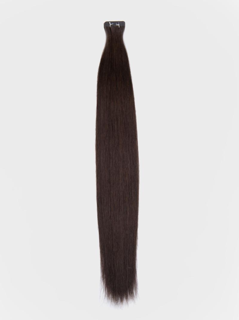 Dark Brown Human Hair Tape In Extension