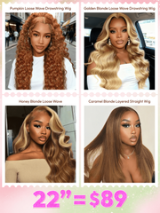 [22''= $89] Pumpkin Spice 13x4 Pre-Everything? Lace Frontal Wig