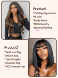 Petaluxe $159=2 Wigs | 16" 7x5 Bye-Bye Knots and 10" 2x4 Lace Wig