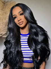 [200% Density from18"] 6x4.5 Lace Pre Cut Lace Body Wave Black Quick & Easy Glueless Wig With Breathable Cap