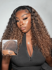 Bye-Bye Knots Wig 7x5 Lace Balayage Highlights Jerry Curly Wig