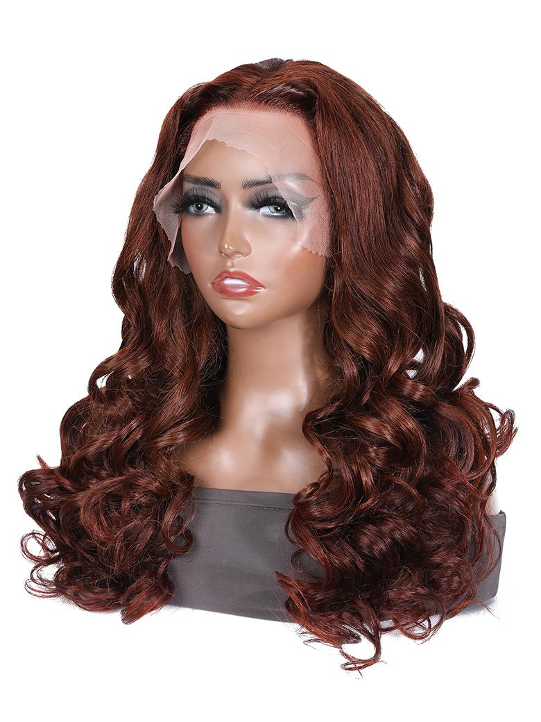 [Plus+ Exlcuslive] Reddish Brown 13x4 Lace Front Body Wave Transparent Lace Wigs Perfect Color For Women