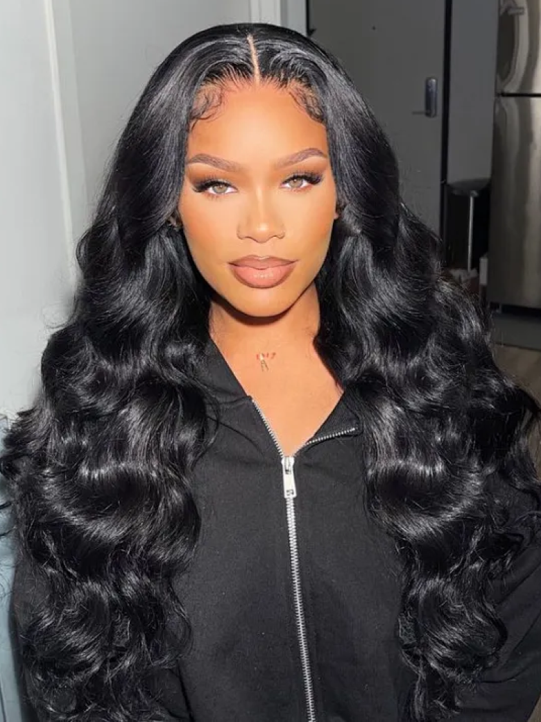 Body Wave Beginner Friendly V Part Wig 30 Seconds Quick Install Natural Black No Glue