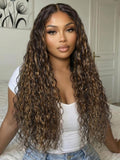 Petaluxe 7x5 Bye Bye Slip? Lace Golden Blonde Balayage Highlights Water Wave Glueless Wig