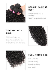 Undetectable 5x5 HD Lace Closure With 4 Bundles Curly Hair