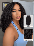 Petaluxe 3 Pcs/pack Burmese Curly Human Hair 3 Bundles With Twist Out Ends