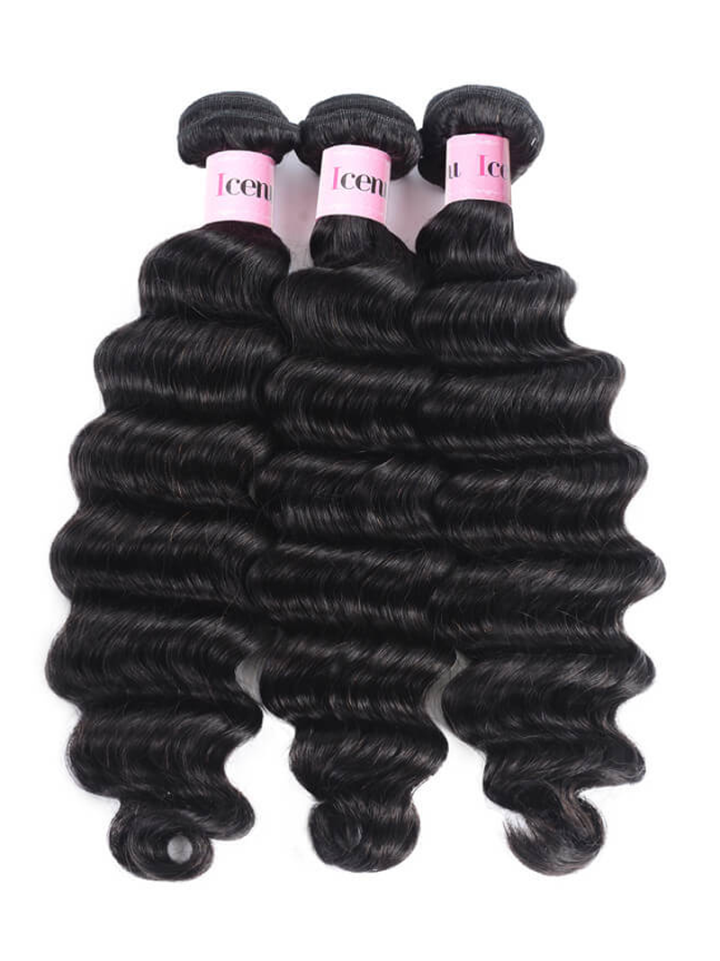 Hair 3 Bundles Loose Deep Wave Virgin Human Hair With Frontal