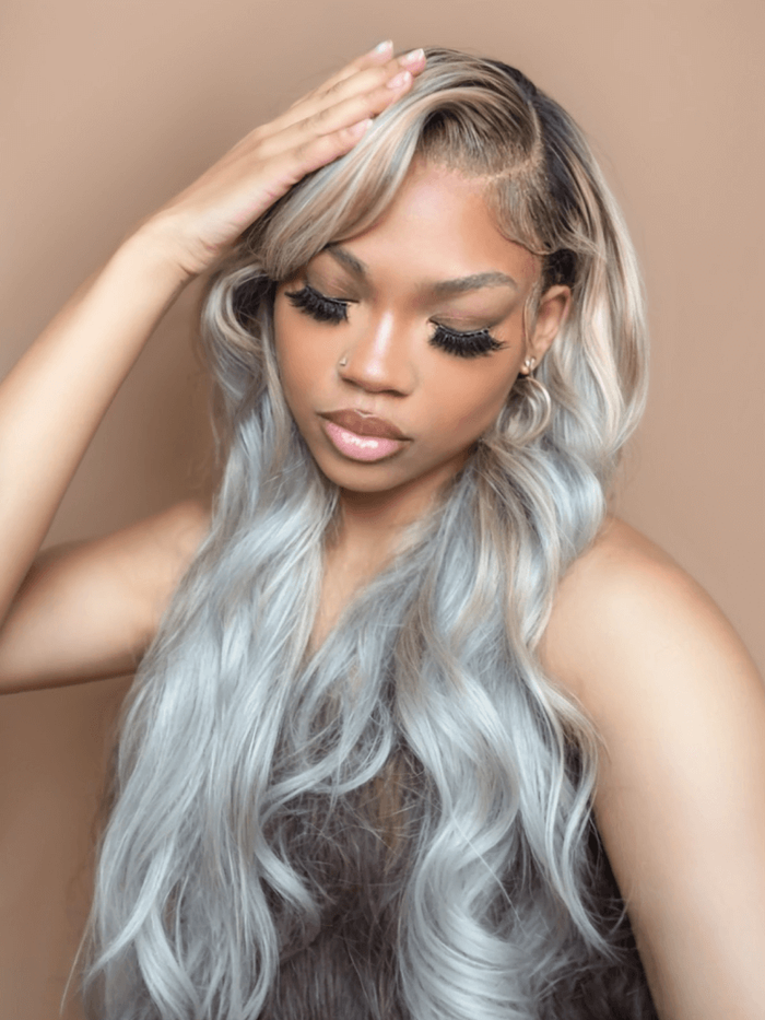 Crownmecutie Approved Petaluxe Put On And Go 6x4.5 And 13x4 613 Blonde Lace Front Straight Wig With Bleached Knots