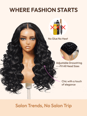 Bye-Bye Knots? 7x5 Lace Hollywood Curls Glueless Drawstring Wig for Beginners