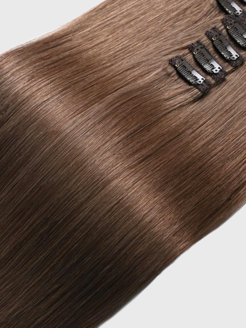 Walnut Brown Human Hair Clip In Extension