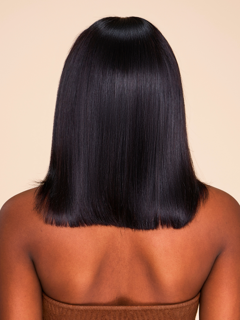 Put On And Go 6x4.5 Pre-Cut Lace Natural Black Glueless Bob Air Wig