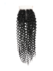 Jerry Curly Hair 4 Bundles with Upgrade T Part Closure Middle Part Virgin Hair for Women