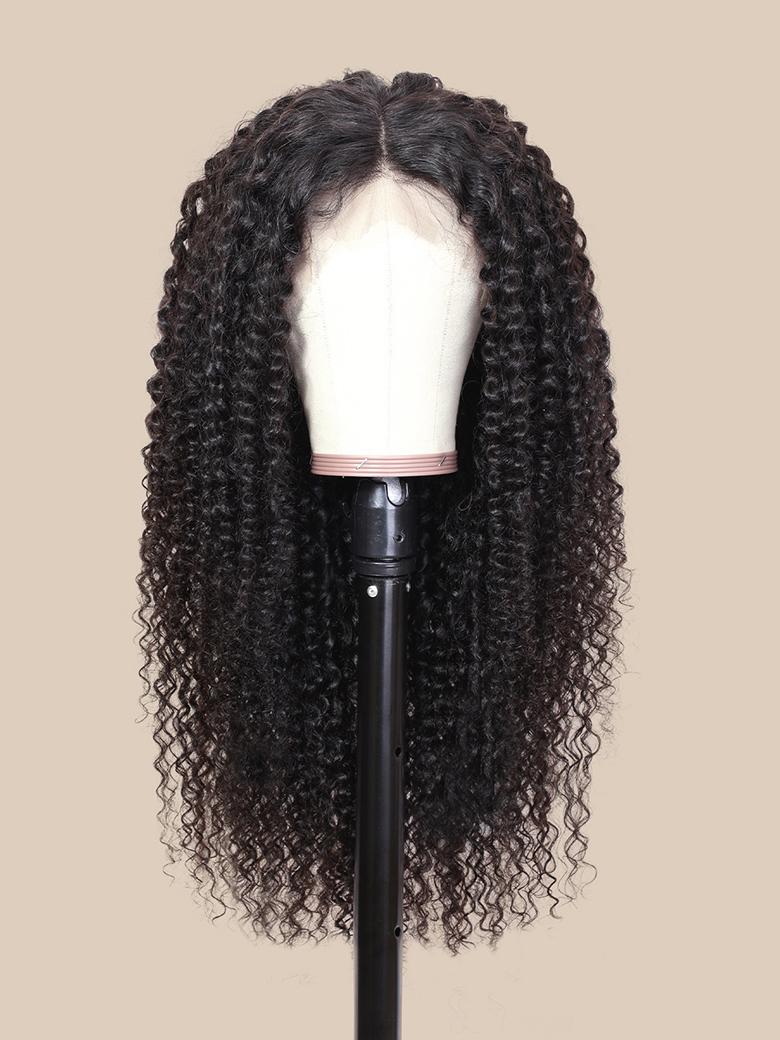 [-$100 Code:S100]13x4 Lace Frontal Natural Pre-plucked Long Curly Wig 150% Density