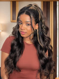 Petaluxe From 18'' Magic Replaceable Closure Wig 7x5 Lace Real Look Black & Highlight Blonde Bye-Bye Knots Wig Game Changer