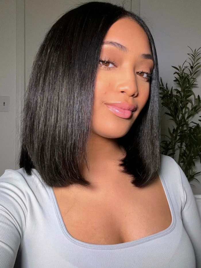Petaluxe [Invisi Drawstring] Put On And Go Easy Daily Style Glueless Lace Bleached Knots Bob Wig 150% Density