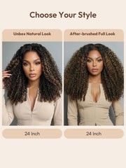 Bye-Bye Knots? 7x5 Lace Balayage Highlight Curly Wig with Defined Finger Coil Ends