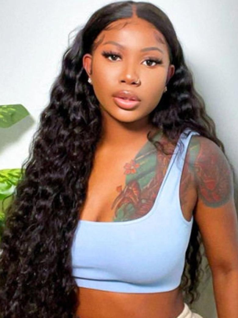 180% Density 5x5 Glueless HD Lace Wig Deep Wave Human Hair Wig