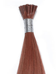 Vibrant Red Human Hair I Tip Extension