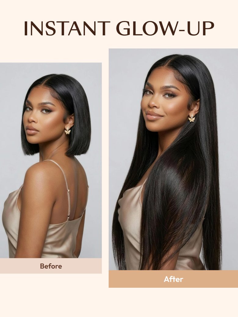 13x4 Pre Everything Glueless Lace Black Straight Bleached Knots Drawstring Wig No Baby Hair 150% Density