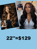 Petaluxe [22"=$129] 13x4 HD Black Body Wave Real Ear To Ear Pre-Everything Wig& 13x4 Balayage Highlights Body Wave Wig