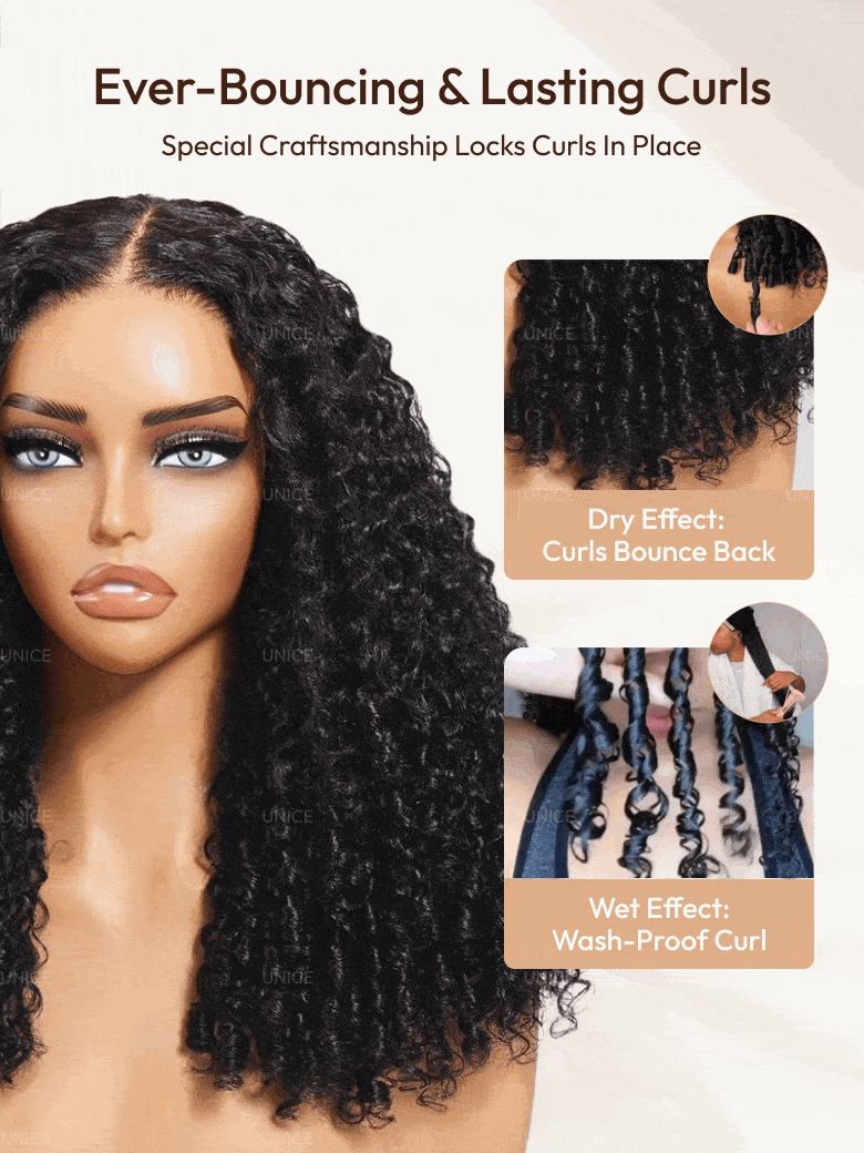 Bye-Bye Knots 7x5 Lace Curly Texture Wig With Finger Coil Ends