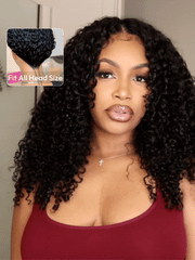 EasiContour? V Part Minimal Glueless Jerry Curly Glueless Wig With Invisi Drawstring