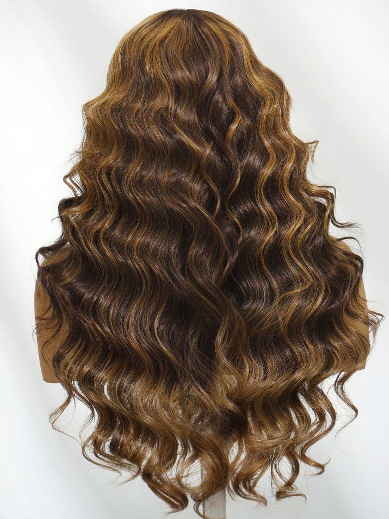 13x4 Pre-Everything? Wig With Loose Wave Face-Framing Layers And Side-Swept Bangs