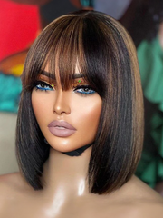 Bye-Bye Knots Wig 7x5 & 13x4 Put On And Go Glueless Lace Bleached Knots Bob Wig 150% Density