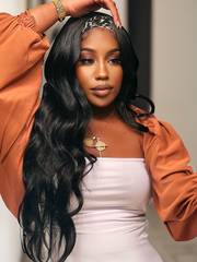 New Body Wave Headband Wig  Natural Color 100% Virgin Human Hair