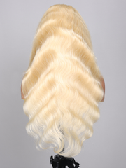 Full Lace Pre-Plucked Blonde Wig with Dark Roots