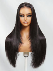 HD RealScalp? Wig 13x4 Invisible Lace Frontal Black Layered Straight Wig