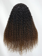 EasiContour? V Part Minimal Glueless Curly Glueless Wig With Invisi Drawstring 100% Human Hair 150% Density