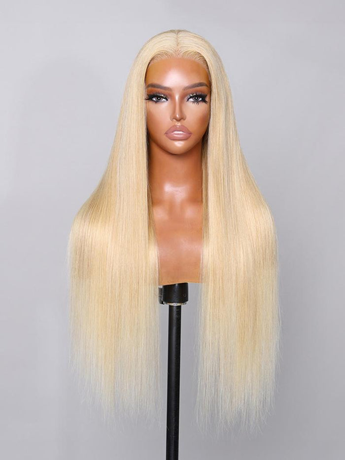 Petaluxe 13x4 Lace Front Pre-plucked Golden Honey Blonde Straight Wig