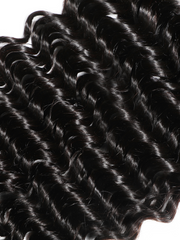 Undetectable HD Lace 5x5 Closure with 3 Deep Wave Bundles