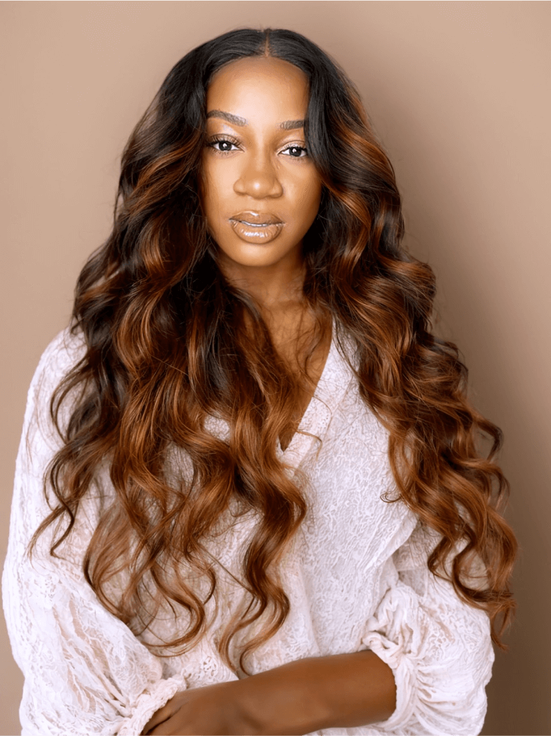 Balayage Ombre Highlight Body Wave 4x4 Free Part Lace Closure 1 Piece