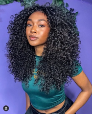 6x4.5 Pre-Cut/ Pre-Bleached Bye-Bye Knots Wig 180% Density Jerry Curly Wig With Bleached Invisible Knots