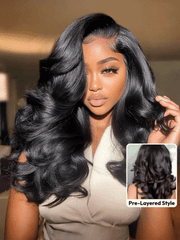 Bye-Bye Slip? Wig Feathered Layer Left Side Part 200% Density Wig with Secure Silicone Strips and Drawstring