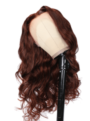 [24inch=$79 Limited] 13x5x0.5 T Part Lace Reddish Brown Body Wave 150% Density