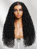 Petaluxe [From 18 Inch] Bye-Bye Slip? 7x5 Lace Natural Black 4D Mixed Texture Burmese Curly Wig with Invisi Drawstring