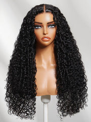 [From 18 Inch] Bye-Bye Slip? 7x5 Lace Natural Black 4D Mixed Texture Burmese Curly Wig with Invisi Drawstring