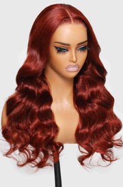 BOGO | Bye Bye Knots Wig 7x5 Glueless Lace Reddish Brown Body Wave Bleached Knots Wig