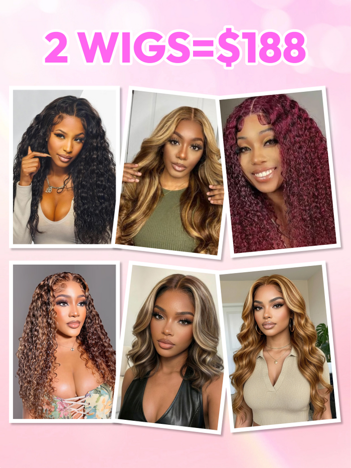 Petaluxe 2 Wigs Start From $188 for 20"-22" Lace Wigs And 13x4 Pre Everything Drawstring Brown Highlight Wig