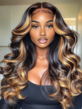 Petaluxe [24''=$189]13x4 Pre-Everything Lace Wig Lace Loose Wave Butterscotch Highlights Brown Wig 150% Density