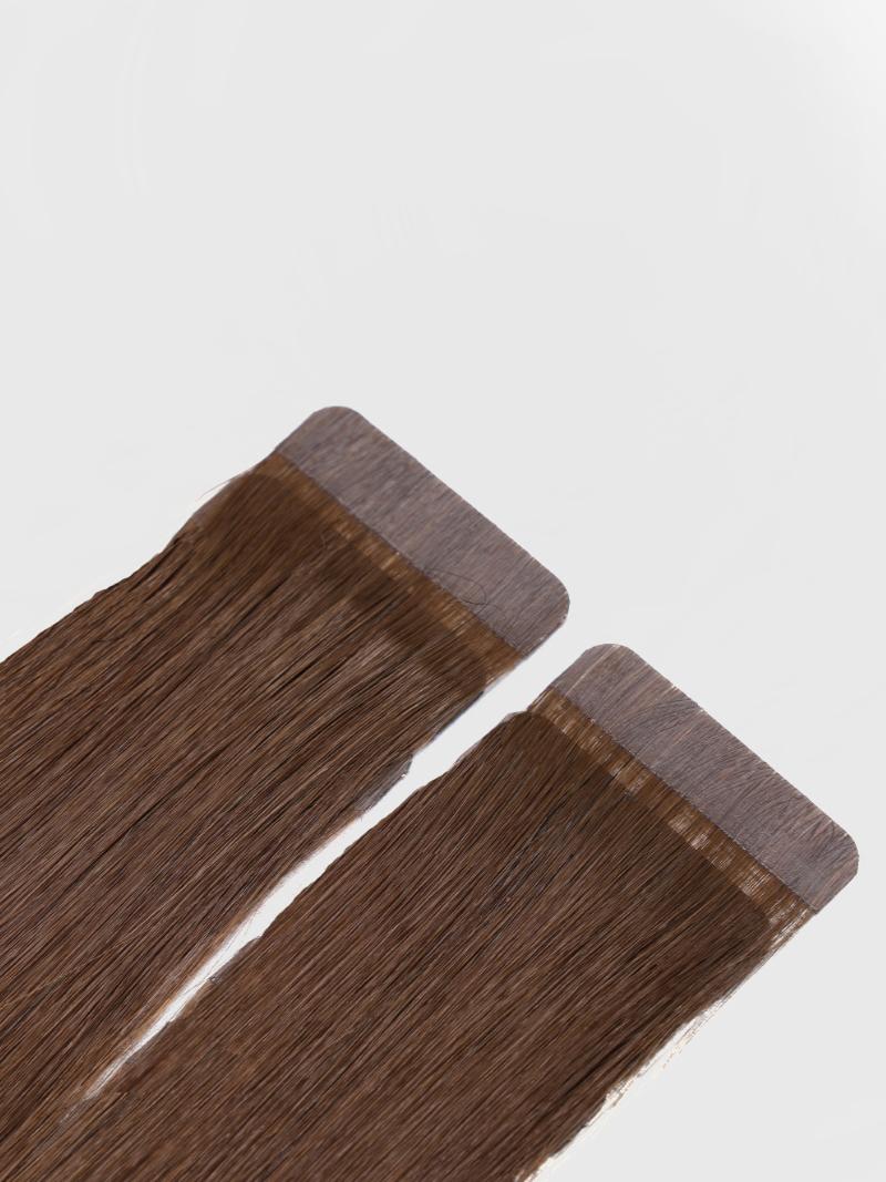 Chocolate Brown Human Hair Tape In Extension