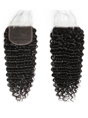 Invisible 5x5 HD Lace Closure Free Part Deep Wave Human Hair With Baby Hair