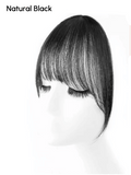 Petaluxe Hand-Made Dark Brown Straight Clip In Bangs With Temples