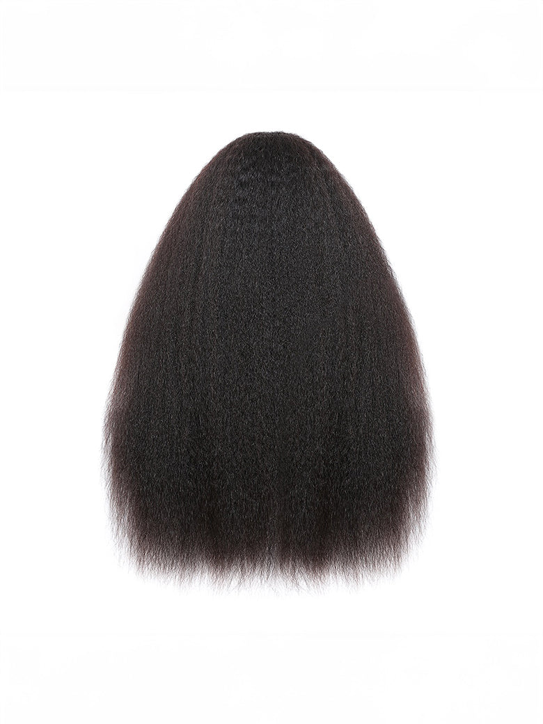 Beginner Friendly Kinky Straight U Part Glueless Wig Brazilian Natural Black Wig