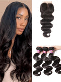 Petaluxe Body Wave 5x5 Lace Closure with 3 Bundles Human Hair